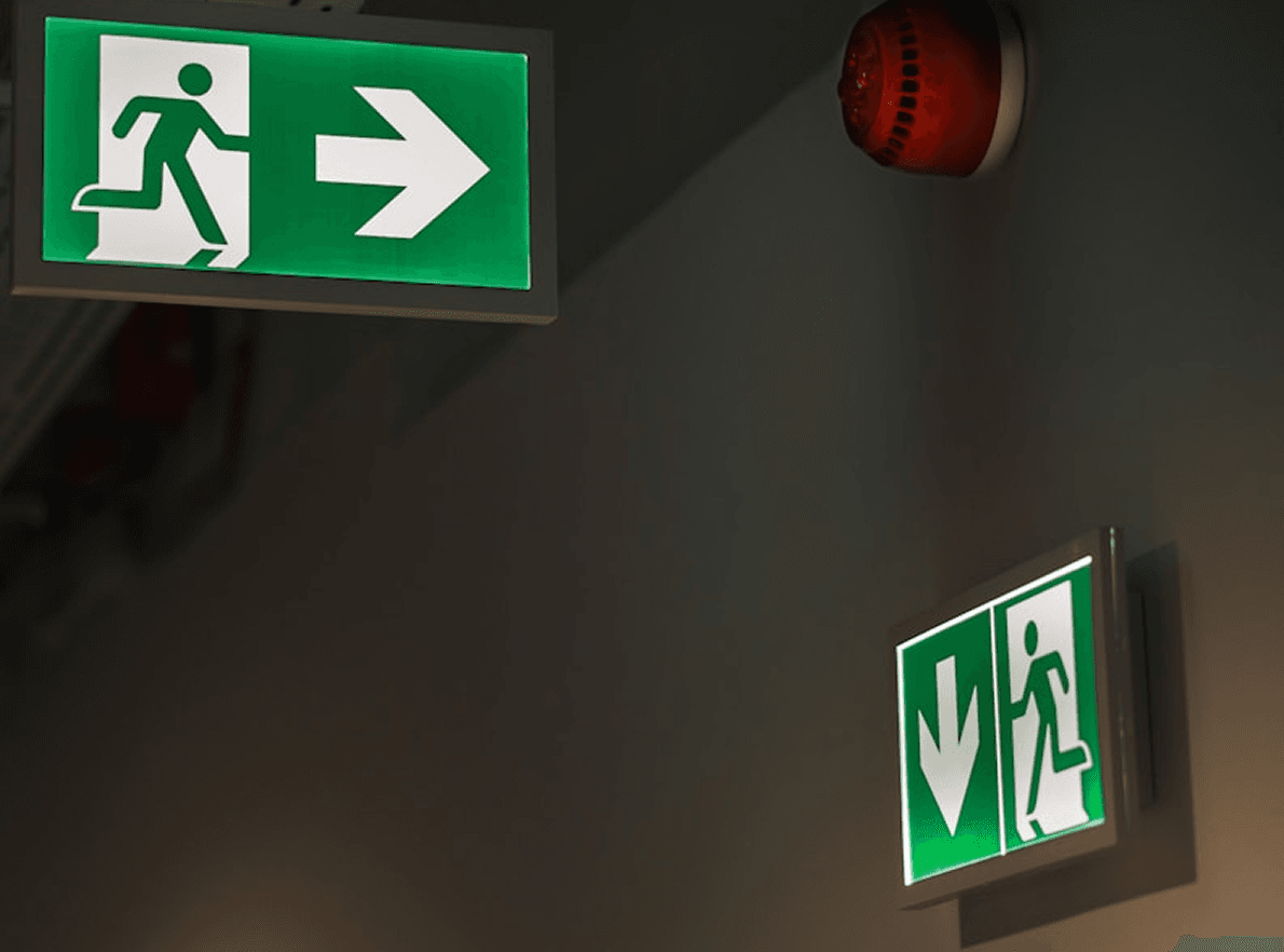 Emergency exit signs
